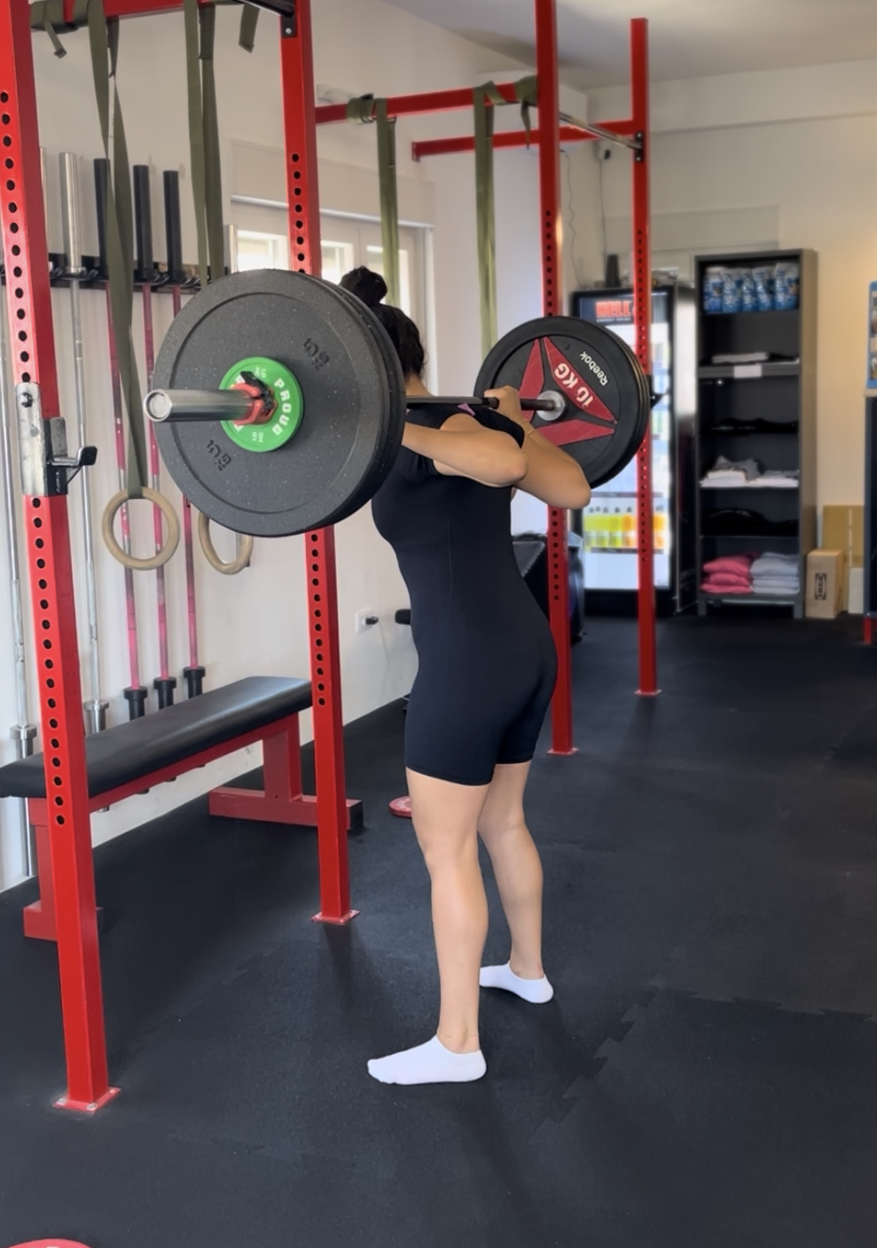 Man lifting barbell