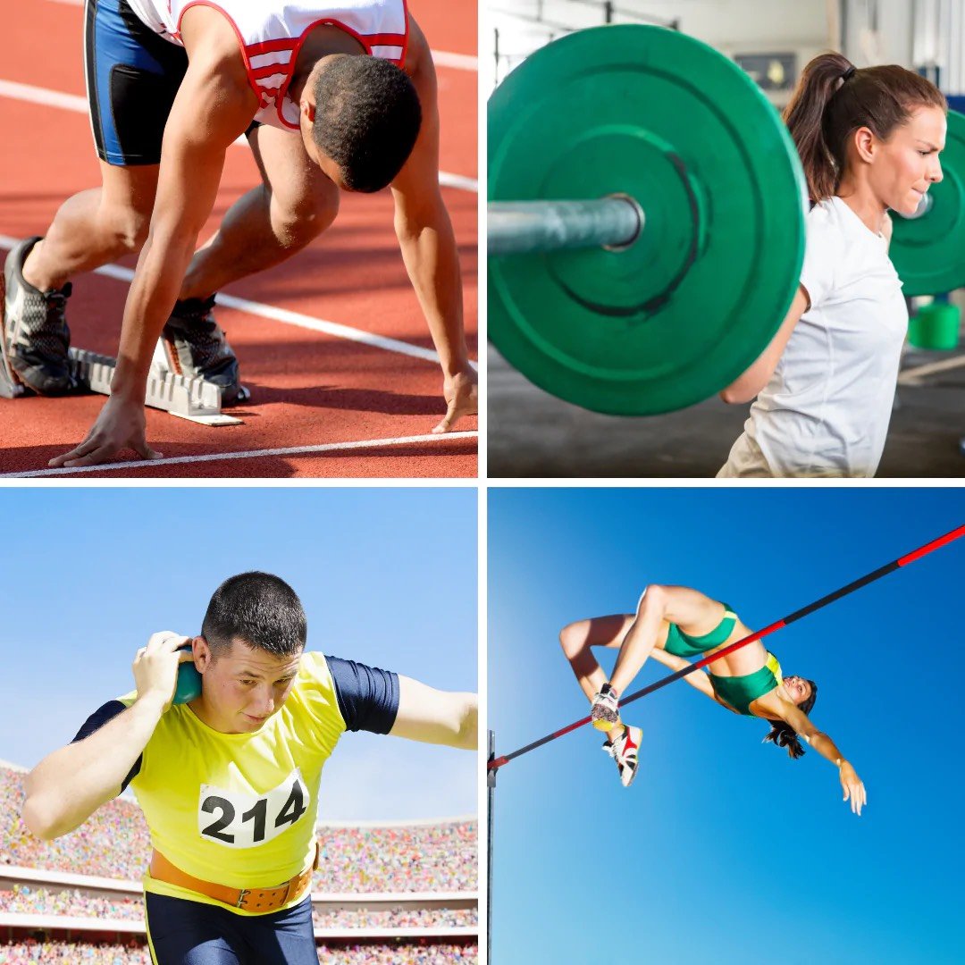 Athlete jumping explosively